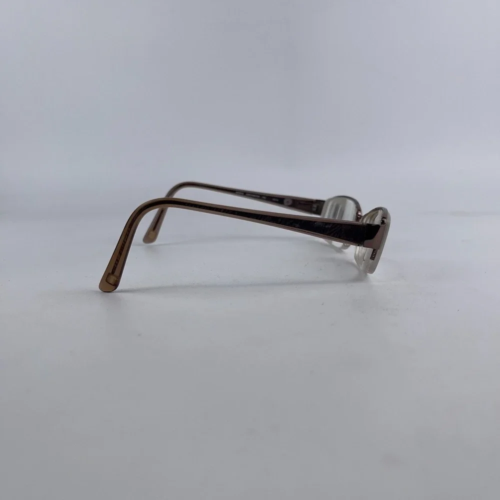 Anne Klein AK5003-208 Women Eyeglasses Frame Brown Plastic Half Rim 52-17-140 mm